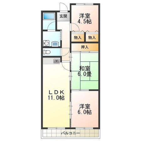 ルミエールコート住吉の物件間取画像